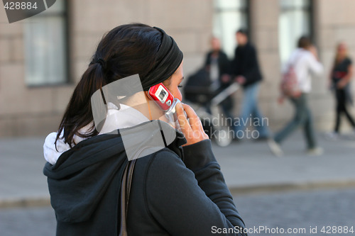 Image of Girl with mobile