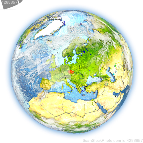 Image of Czech republic on Earth isolated