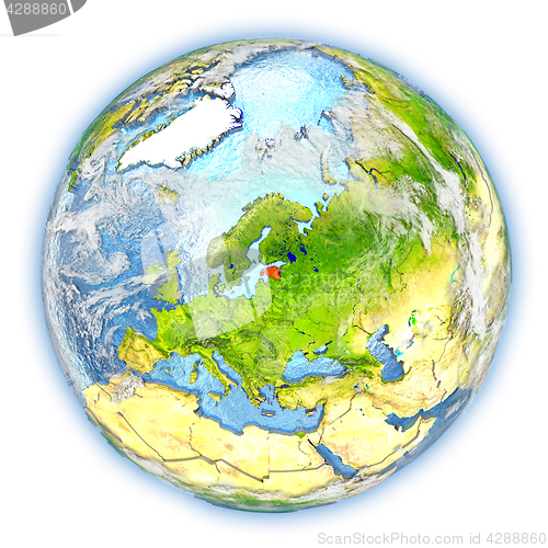 Image of Estonia on Earth isolated