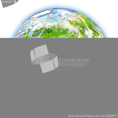 Image of Azerbaijan on Earth isolated