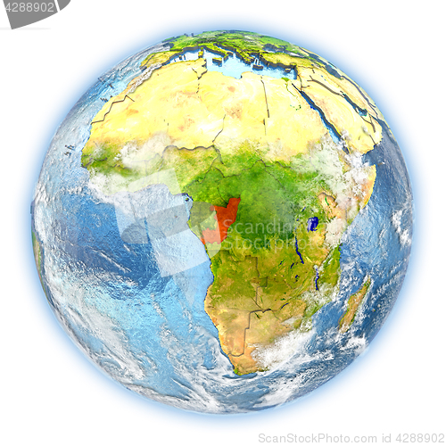 Image of Congo on Earth isolated