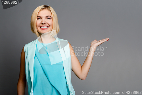 Image of Smiling girl at clean background