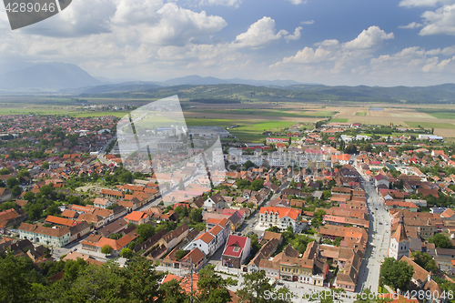 Image of Aerial view of Rasnov city