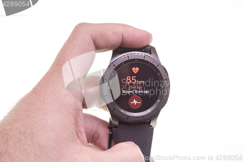 Image of Smart watch measuring heart rate