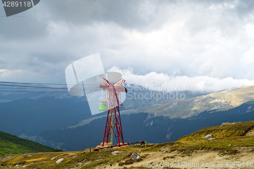 Image of Mountain Cable car in Bucegi mountains
