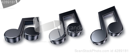 Image of music note symbol - 3d rendering