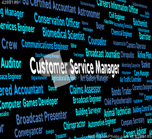 Image of Customer Service Manager Indicates Clientele Clients And Head