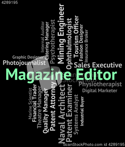 Image of Magazine Editor Represents Periodical Journal And Manager