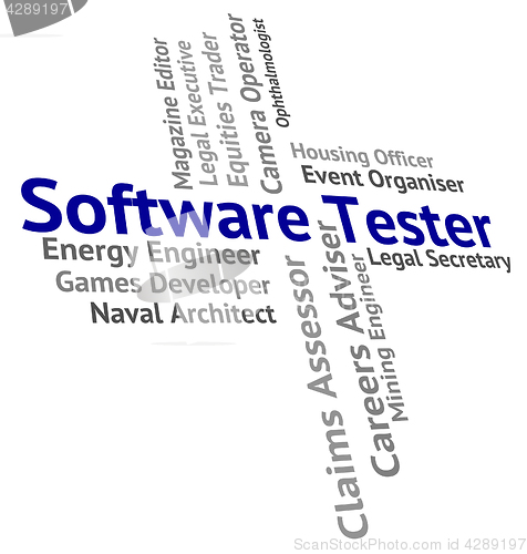 Image of Software Tester Means Freeware Words And Occupations