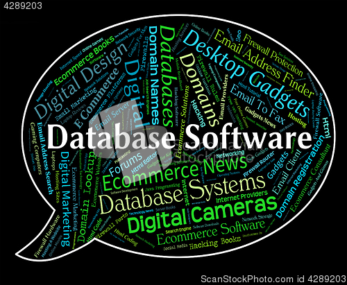 Image of Database Software Means Text Computing And Freeware