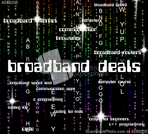 Image of Broadband Deals Shows World Wide Web And Communicate