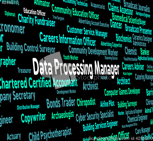 Image of Data Processing Manager Represents Hiring Bytes And Word