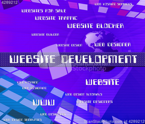Image of Website Development Represents Advance Sites And Domains