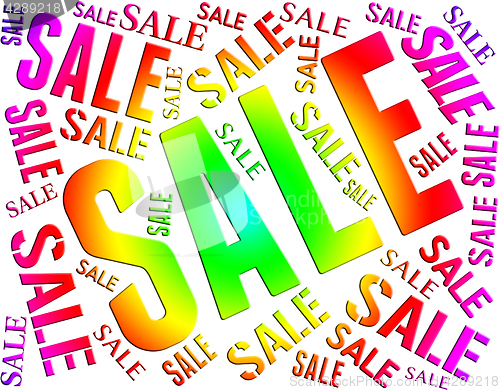 Image of Sale Word Indicates Save Bargain And Closeout