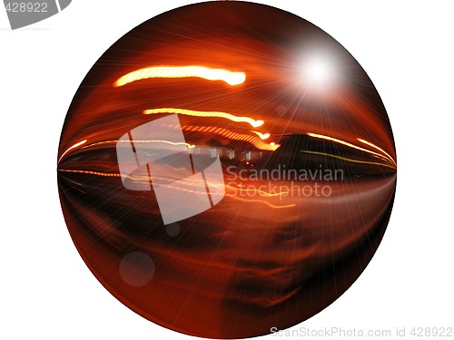 Image of red glass bead