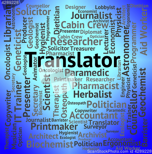 Image of Translator Job Indicates Occupation Hire And Career