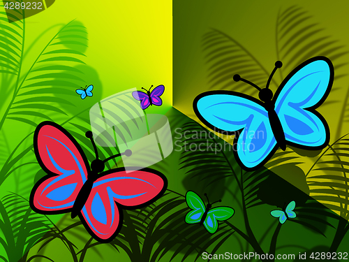 Image of Butterflies Nature Represents Tree Scenic And Countryside
