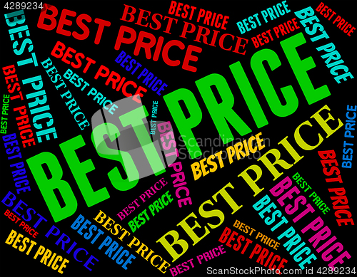 Image of Best Price Shows Number One And Amount