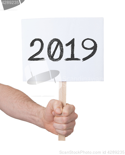 Image of Sign with a number - The year 2019