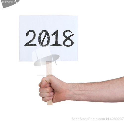 Image of Sign with a number - The year 2018