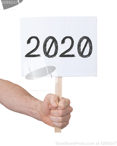 Image of Sign with a number - The year 2020