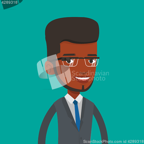 Image of Man wearing smart glass vector illustration.