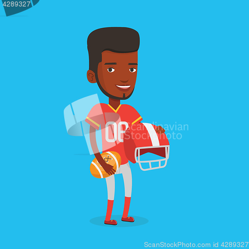 Image of Rugby player vector illustration.