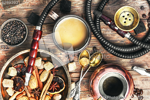 Image of Shisha with coffee and spices