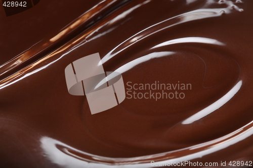 Image of Close up photo of chocolate flow