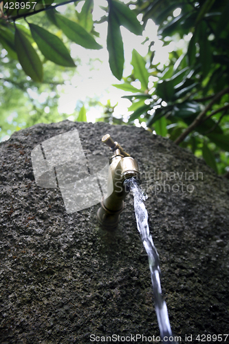 Image of Water running from outdoor tap