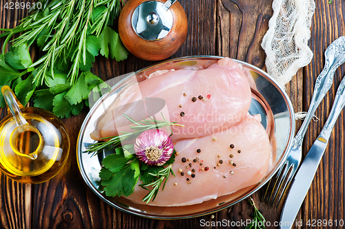 Image of raw chicken fillet