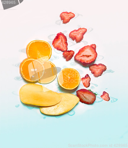 Image of fruit mixed splash