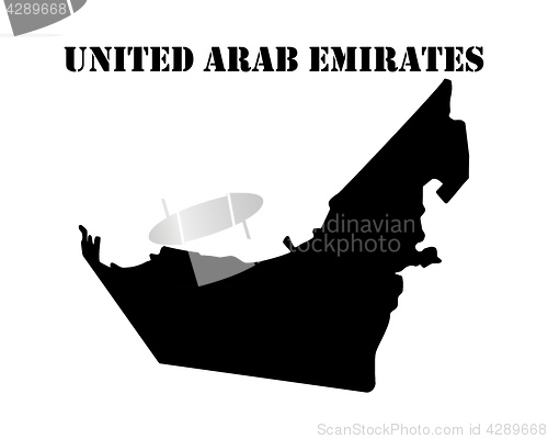 Image of Symbol of Isle of  United Arab Emirates and map