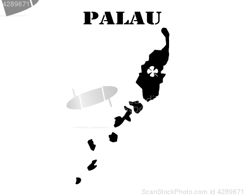 Image of Symbol of Isle of Palau and map