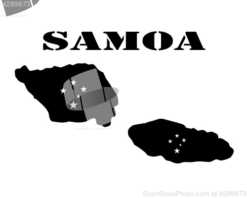 Image of Symbol of Isle of Samoa and map