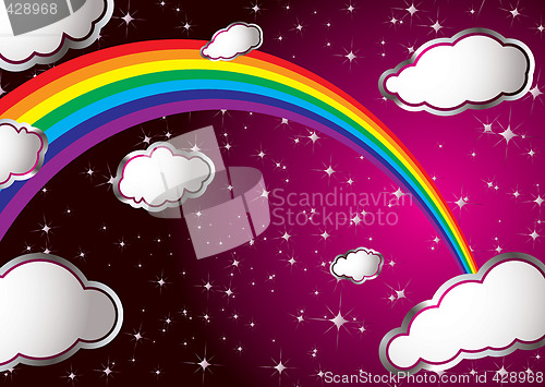 Image of rainbow cloud