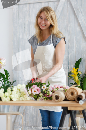 Image of Image of smiling floral woman