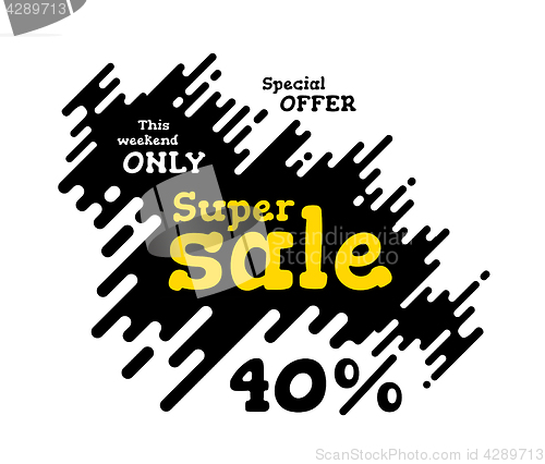 Image of Sale illustration with rounded lines background