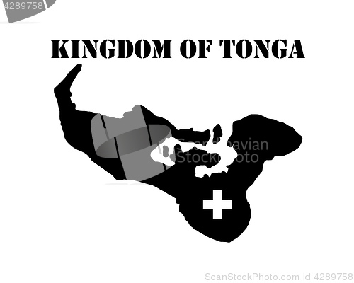 Image of Symbol of  Kingdom of Tonga and map