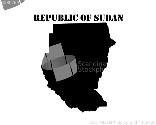 Image of Symbol of  Republic of Sudan and map