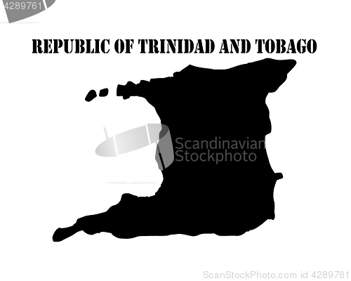 Image of Symbol of  Republic of Trinidad and Tobago and map