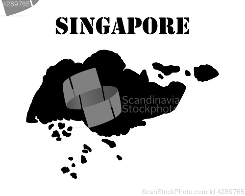 Image of Symbol of  Singapore and map