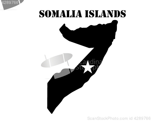 Image of Symbol of  Somalia Islands and map