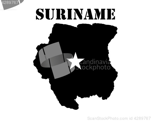 Image of Symbol of  Suriname and map