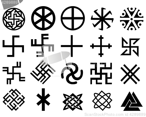 Image of Different Slavic symbols