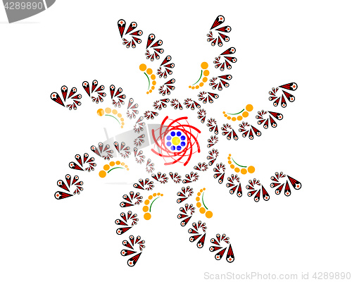 Image of pattern in the form of a flower