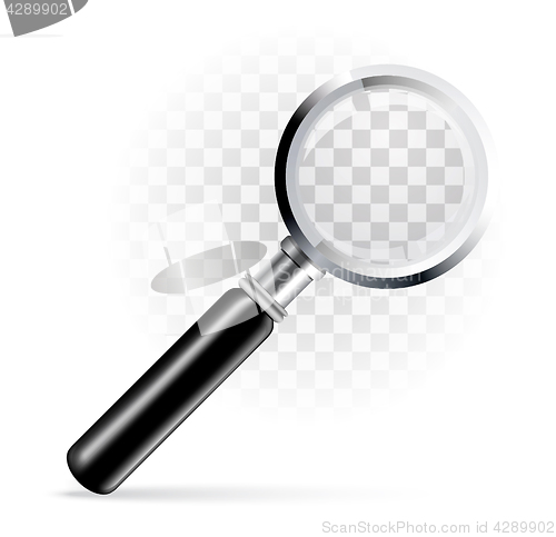 Image of Magnifier on a transparent background. Vector illustration