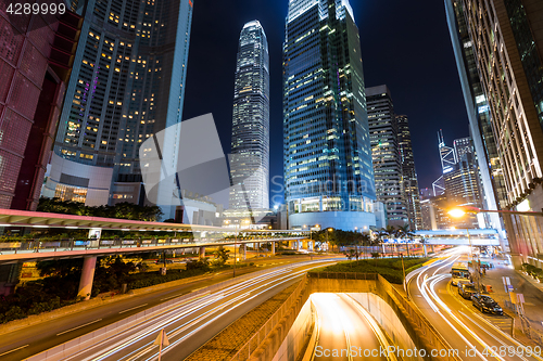 Image of Hong Kong city at night