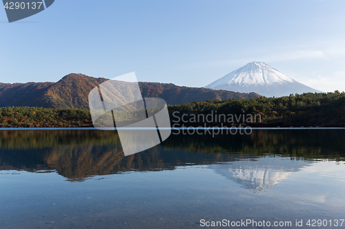 Image of Mountain Fuji and lake saiko