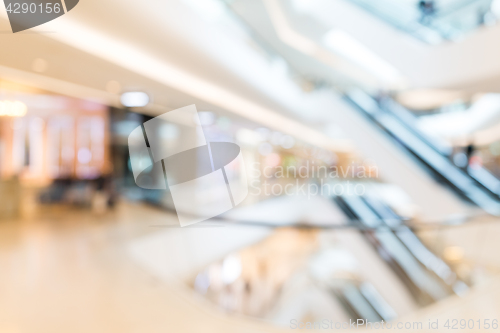 Image of Blurred image of shopping center 